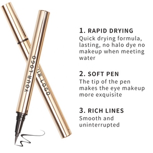 Cosméticos de Ojos de alta calidad al por mayor, delineador de ojos impermeable negro mate, Lápiz Delineador de ojos líquido activado por agua vegano brillante - Product Image 6