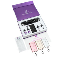 Kit de Pose d'Extensions Capillaires Adhésives Iniceviolet V Light Invisible, Machine-Outil Connecteur V-Light pour Cheveux Humains Indiens