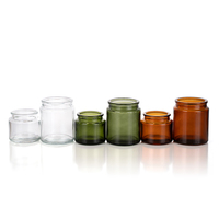 Pot à bougie en verre transparent ambre vert avec couvercle en liège, conteneur de rangement cylindrique pour la maison, idéal pour la Saint-Valentin
