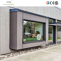 Fenêtre fixe du sol au plafond conforme aux normes NFRC américaines, cadre en aluminium, double vitrage pour façade de bâtiment résidentiel moderne