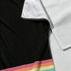 Quick-drying custom sublimation ultra-fine fiber waffle <b>biscuit</b> recycled plastic sand-free cotton printed beach towel - Product Image 2
