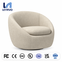 LEYNVO Canapé simple moderne personnalisé, fauteuil pivotant arrondi de luxe, chaises design