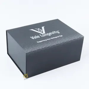 磁性闭合演示伴娘盒金色车钥匙黑色礼品磁铁盒刚性纸盒带标志印刷