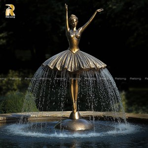 Fontaine d'eau en bronze personnalisée RELONG, sculpture en métal représentant une ballerine dansante, taille réelle, à vendre - Product Image 4