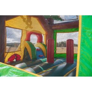 Combo Inflable con Temática Tropical y Piscina, Casa <span class=keywords><strong>de</strong></span> Brinco Comercial con Pequeño Circuito <span class=keywords><strong>de</strong></span> Obstáculos - Product Image 5