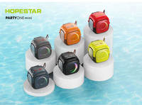 Altavoz Bluetooth Portátil Hopestar PARTY ONE MINI de 5 W, Resistente al Agua IPX6, Luz LED de Espectro, Radio FM, Audio para Exteriores, Fácil de Transportar