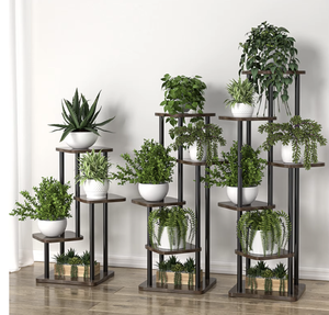 Étagère de rangement en métal pour plantes Étagère pour pots de fleurs à plusieurs niveaux Étagères de rangement pour cuisine et salle de bain à 4 niveaux Étagères pour étagères Organisateur - Product Image 6