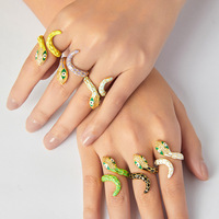 Bague Serpent Plaqué Or en Laiton, Bijou Cadeau
