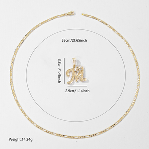 <span class=keywords><strong>Collana</strong></span> Religiosa Stile Preghiera dell'Amore <span class=keywords><strong>con</strong></span> Ciondolo a Stella e <span class=keywords><strong>Lettera</strong></span> a Forma di <span class=keywords><strong>M</strong></span>, Pendente <span class=keywords><strong>con</strong></span> Zirconi Placcato Oro per Donne - Product Image 5