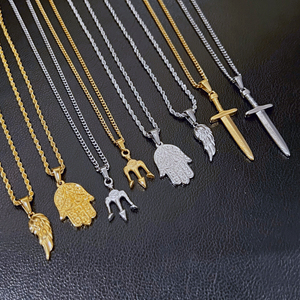 Collier pendentif rétro en acier inoxydable plaqué or 18 carats avec portrait de centurion romain, pendentif étanche pour <span class=keywords><strong>homme</strong></span> - Product Image 6