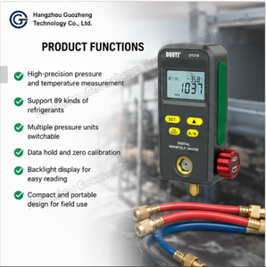 เกจวัดความดันดิจิตอล DUOYI DY518 สำหรับระบบ HVAC พร้อมฐานข้อมูลสารทำความเย็น 89 ชนิด สำหรับซ่อมแอร์และทดสอบการรั่วไหล - Product Image 5