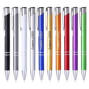 Advertising Souvenir China Bulk Aluminum Products Blue Black Ink <b>Personalised</b> Metal <b>Pens</b> With Logo Custom Promotional <b>Gifts</b> - Product Image 5