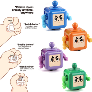 Hot Selling Funny Big Eyes Robot <strong>Fidget</strong> <strong>Cube</strong> 6-Sided Playable Sensory Stress Relief Toy Magic Plastic Jouets Pour Enfants - Product Image 3
