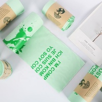 Sacs poubelles en plastique biodégradable imprimés sur mesure, sacs poubelles compostables résistants pour la maison et le bureau