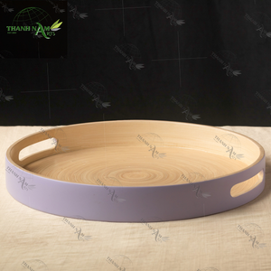 Venta al por mayor bandeja de servicio de bambú hilado personalizada lavanda armonía bandeja de bambú vajilla utensilios de cocina de Vietnam - Product Image 5