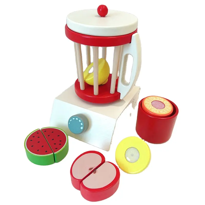 Yeni çocuk mutfak ahşap Blender oyuncak seti simülasyon meyve gıda pişirme oyunu