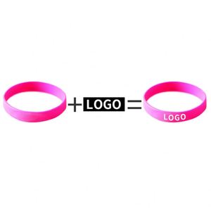 Bracelet en silicone personnalisé avec logo imprimé rouge, bracelet en caoutchouc pour la promotion et la publicité - Product Image 5