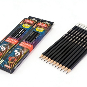 Lápices de Madera Personalizados 2026 con Mango Negro Simple de 7 Pulgadas, 12 Unidades, Lápices HB Preafilados con Borrador para Exámenes, Oficina y Dibujo - Product Image 5