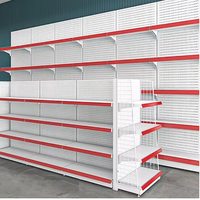 Étagère de présentation métallique légère pour supermarchés, gondole très vendue pour les magasins de proximité et les épiceries