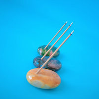 Porte-encens en quartz rose de haute qualité, pas cher, en forme d'œuf, pour chakra, cristal, bâtonnets d'encens