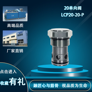 LCV20 20 P วาล์วตรวจสอบแบบตลับ ขนาดพอร์ต 2 นิ้ว สำหรับของเหลวอุณหภูมิปกติ ทิศทางการใช้งาน ติดตั้งแบบตรง - Product Image 5