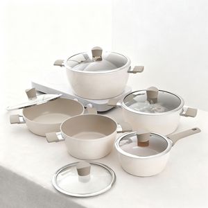 2025 Hot <strong>Sale</strong> <strong>Non</strong> <strong>Stick</strong> Coating Customized Forged Aluminum <strong>Pot</strong> Induction Bottom Casserole Sauce <strong>Pan</strong> Cookware <strong>Set</strong> - Product Image 1