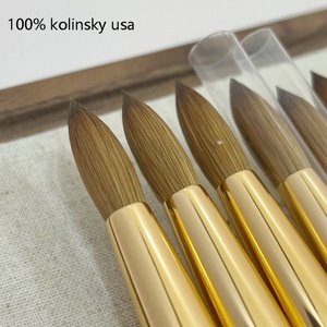 Pincel de Uñas Acrílico Kolinsky Profesional de Alta Calidad 100 2 # -24 #   Proveedor de Marcas OEM con Mango de Madera - Product Image 2
