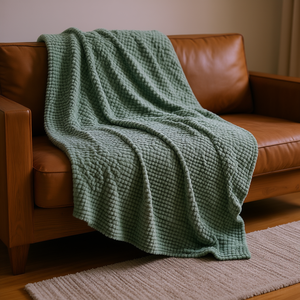 ผ้าห่มนุ่มลายแกะสลัก ขนาดควีนไซส์ 100% โพลีเอสเตอร์ ป้องกันขนร่วง ลายแจ็คการ์ด เรียบง่าย ใช้ได้ทุกฤดู - Product Image 2