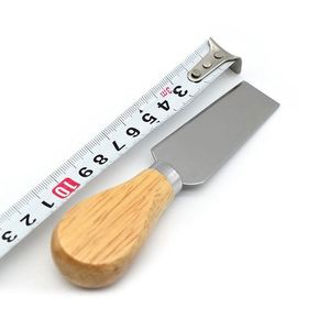 Mini-fourchettes à fromage, couteaux à fromage, lot de 4 couteaux à fromage en acier inoxydable avec manche en bois de chêne - Product Image 6