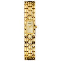 Dimeina Montre pour femme avec bracelet en acier doré Design moderne Nouveau bracelet carré simple à la mode Style Cube de sucre transparent Médiéval