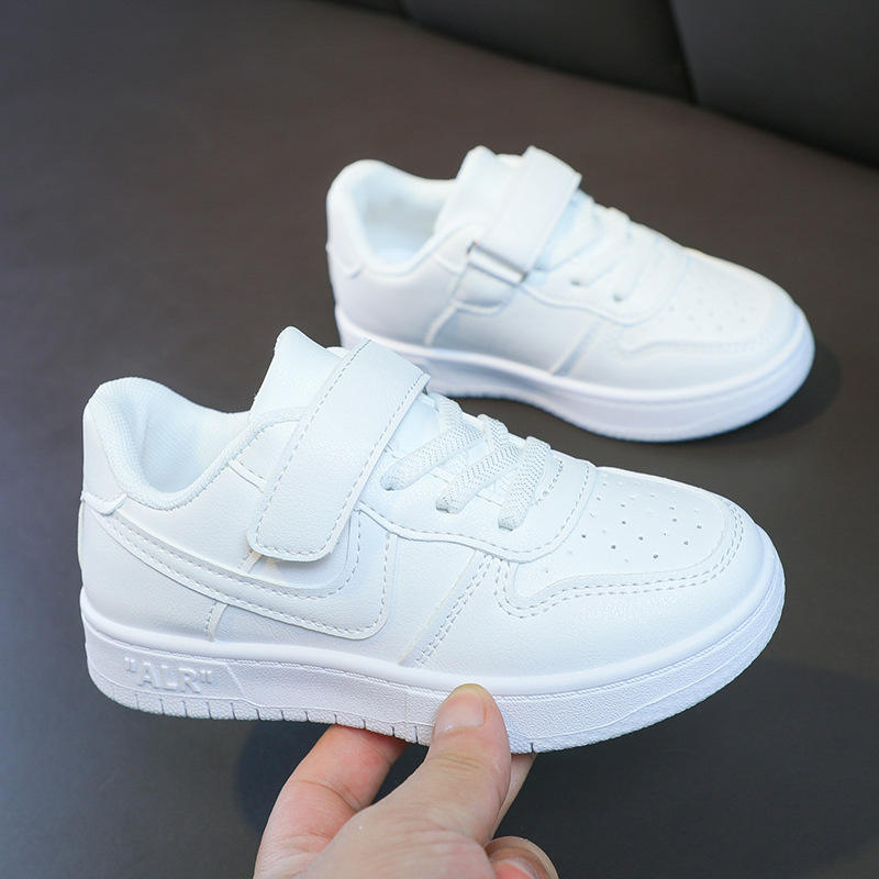 Children's Casual Shoes Girls' Small White Shoes Spring And Autumn Low-top Sports Boys' Shoes Waterproof All-match White Sneaker 