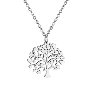 18K PVD placcato oro albero della vita collana di famiglia cubica Zirconia albero della vita ciondolo collana donna - Product Image 5
