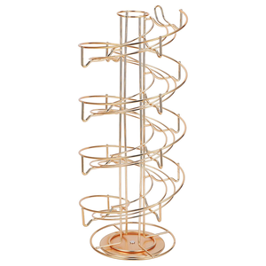 Support de stockage de dosettes de <span class=keywords><strong>café</strong></span> en fil de fer doré rotatif <span class=keywords><strong>à</strong></span> 360 degrés, pour Dolce Gusto <span class=keywords><strong>Nespresso</strong></span> K cup, 360 degrés - Product Image 2