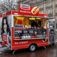 Chariot à hot-dogs avec cuisine complète, structure en aluminium - Équipement de restauration Tuk Tuk commercial pour restaurants de restauration rapide