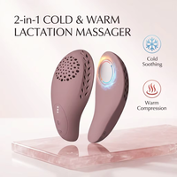 Masajeador de lactancia impermeable con calor frío y caliente para conductos obstruidos, regalo para madres lactantes, masajeador de senos