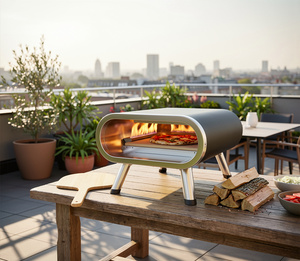 <span class=keywords><strong>Four</strong></span> à pizza électrique élégant et personnalisé de 12 pouces avec <span class=keywords><strong>pierre</strong></span> à pizza, idéal pour les barbecues et la cuisson en extérieur sur la terrasse. - Product Image 2
