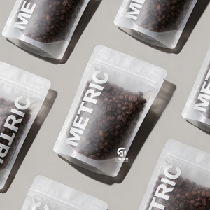 ถุงกาแฟเกรดอาหารแบบตั้งได้พร้อมวาล์วไล่อากาศ ซิปล็อคด้านบน ปรับแต่งขนาดและสีได้ วัสดุ BOPP/PET/PE - Product Image 1