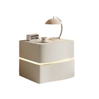 Ensemble de 2 tables de chevet modernes de luxe à prix d'usine Table de chevet intelligente avec recharge sans fil pour hôtel