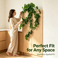 Pianta Artificiale Monstera Realistica da 90 cm, Pianta Rampicante in Seta Verde per Decorazioni Murali Domestiche, Edera Finta all'Ingrosso
