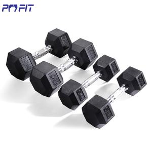 Fabricant de gros haltères bon marché, haltères hexagonaux fixes en caoutchouc, musculation, poids d'entraînement, haltères - Product Image 1