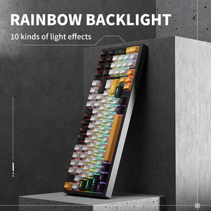 New Hot Swappable Mini Mechanical Gaming <b>Keyboard</b> RGB Backlit Wired <b>USB</b> 2.0 98 Keys Red Switches Ultra Thin for PC Laptop Mechan - Product Image 5