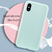Coque de Protection Liquide en Silicone Gel Couleur Unie pour iPhone 14 15 Pro Max XS 8 7 6 6s Plus 12 12 Mini 16 Pro Max