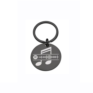 LLavero <span class=keywords><strong>de</strong></span> código personalizado <span class=keywords><strong>de</strong></span> acero inoxidable con espejo, canción favorita, cantante personalizada para profesor <span class=keywords><strong>de</strong></span> música, novio, novia, amante, regalos - Product Image 5