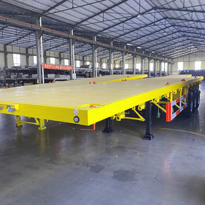 40 Ton 2-Axle Flatbed Semi-Trailer 40ft 45ft Shipping CNT Flat Deck Semitrailer with Twist Lock Cheap Steel Material - Product Image 6