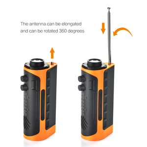 HIGH HOME Portable 2200mAh Waterproof Emergency Radio <b>Flash</b> <b>Light</b> FM Radio Indoor/Outdoor Use Lithium Solar Dual USB Phone - Product Image 3
