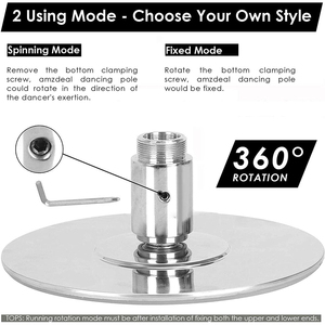 Adjustable Portable Free Standing Dancing <strong>Poles</strong> 45mm Chromed Stainless Steel for Spinning Stripper Easy Install for <strong>Dance</strong> <strong>Pole</strong> - Product Image 4