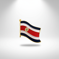 GREPAS GIFTS Épinglette drapeau du Costa Rica de 1 pouce, épinglette patriotique mondiale pour chapeau