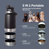 Gobelet isotherme 3-en-1 en acier inoxydable 304 de 32 oz, avec couvercle Tritan en forme de pétale, sans BPA, couleur et logo personnalisés, nouveauté 2026, pour animaux de compagnie
