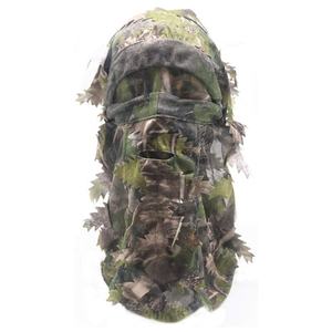 Polyester Tarnmuster Jagd-Kopfbedeckung Vollständige Abdeckung Netz 3D Blätter-Gesichtsmaske - Product Image 4