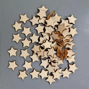 Letras del Alfabeto de Madera de Boj Natural, Formas Creativas Bohemias, Piezas de Estrellas Arcoíris, Manualidades DIY para el Hogar, la Escuela, Fiestas, Jardín de Infancia - Product Image 5